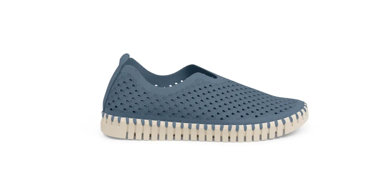 Tulip 139 Perforated Slip-On Sneaker in Blue Grey