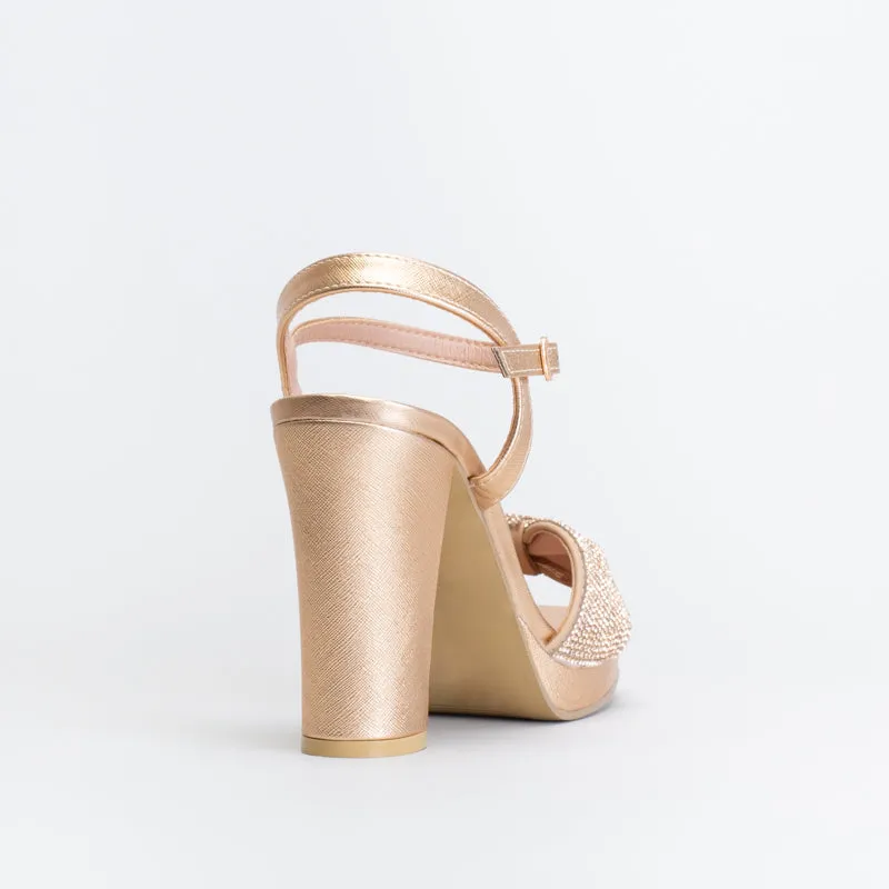 Unreal Women Heeled Platform Diamante Band _ 150757
