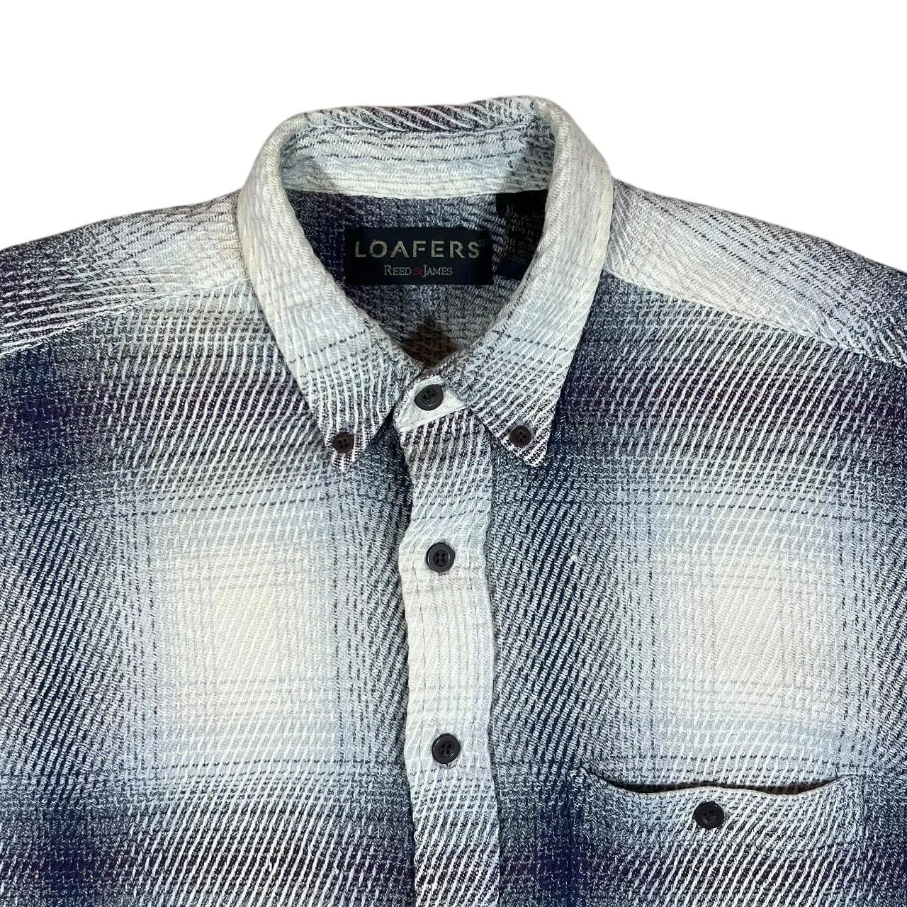 Vintage LOAFERS Reed St James Plaid Check Long Sleeve Flannel Shirt