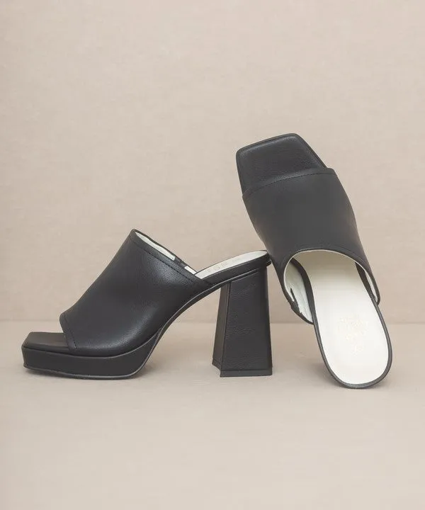 Vivienne - Slip On Thick Chunky Heels
