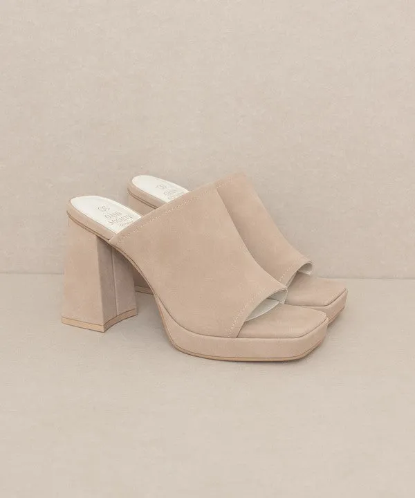 Vivienne - Slip On Thick Chunky Heels