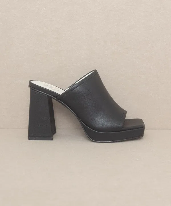Vivienne - Slip On Thick Chunky Heels