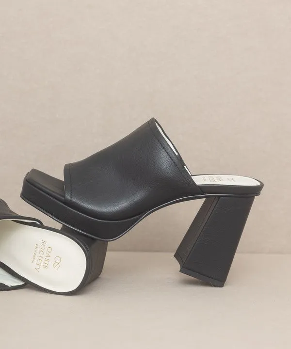 Vivienne - Slip On Thick Chunky Heels