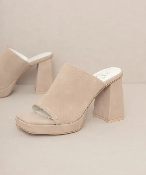 Vivienne - Slip On Thick Chunky Heels