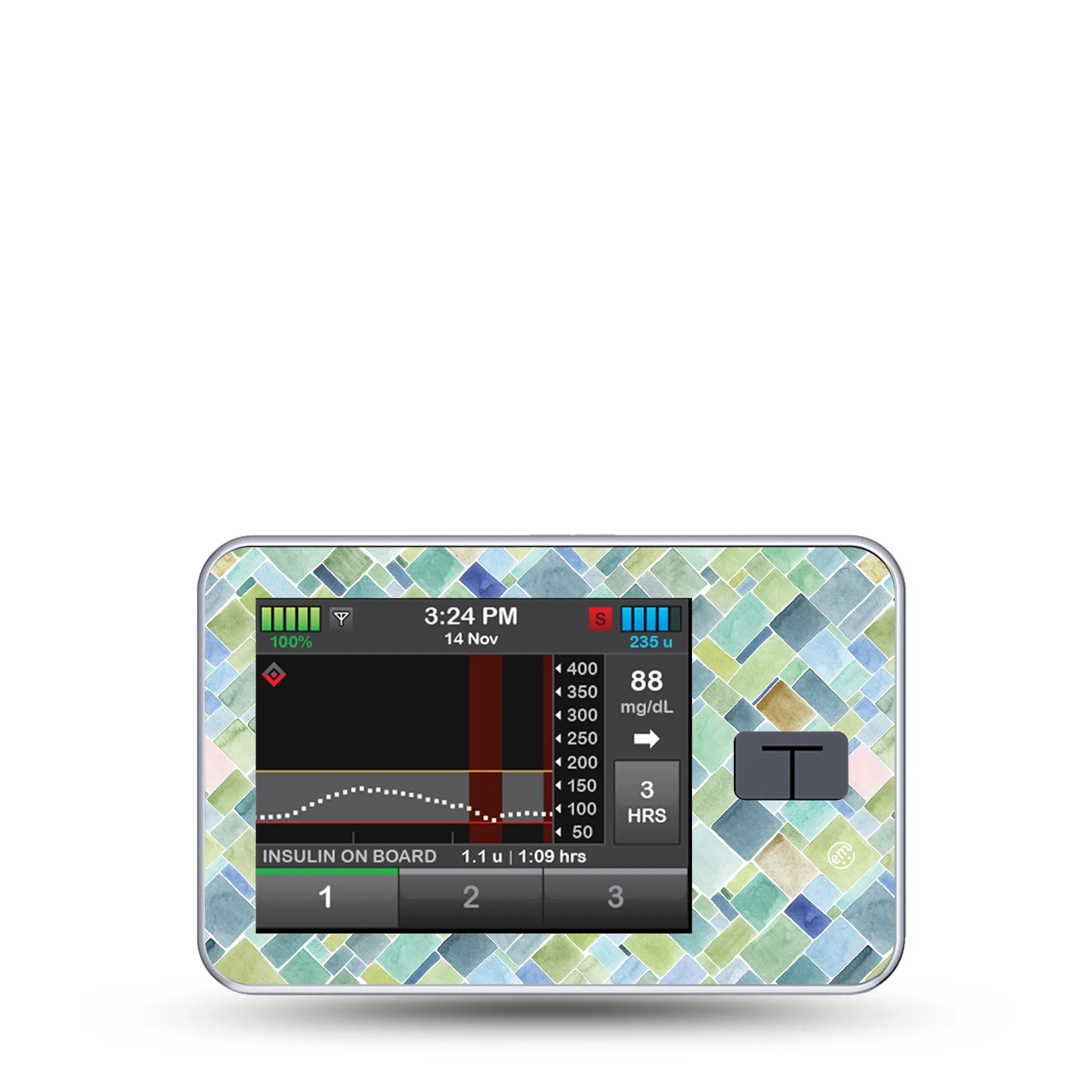 Watercolor Geometrics T-Slim Sticker