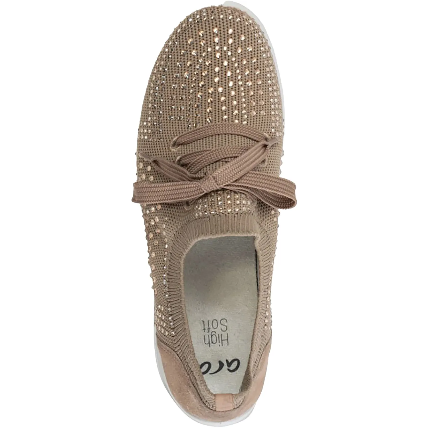 Women's Ara Shoes Lisbon Lace Sand Wovenstretch With Sparkle