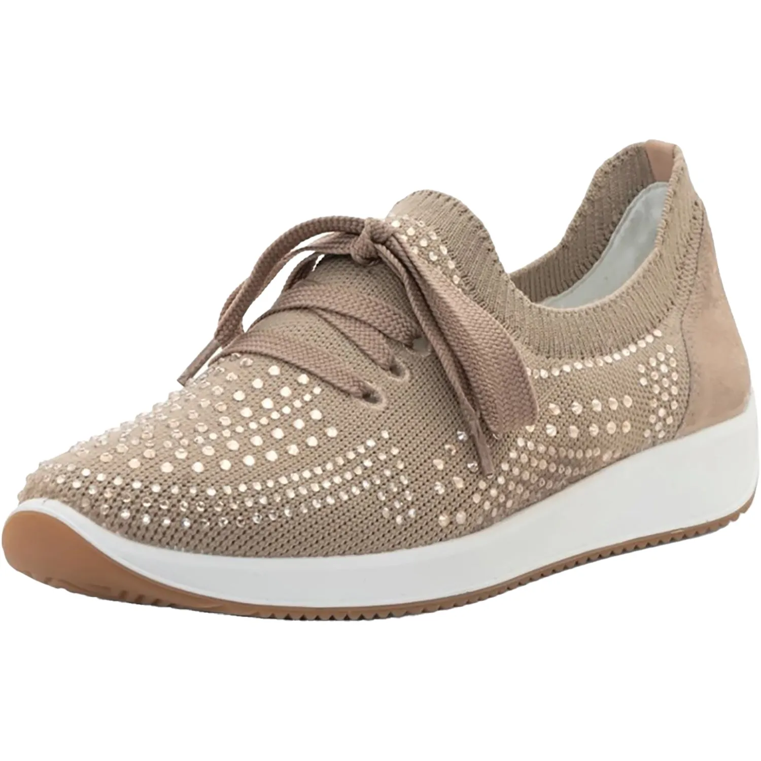 Women's Ara Shoes Lisbon Lace Sand Wovenstretch With Sparkle