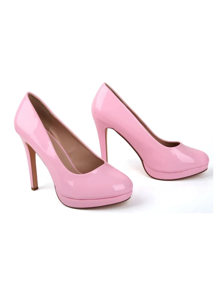 Womens Drag Queen Cross Dresser Round Toe Court Shoes
