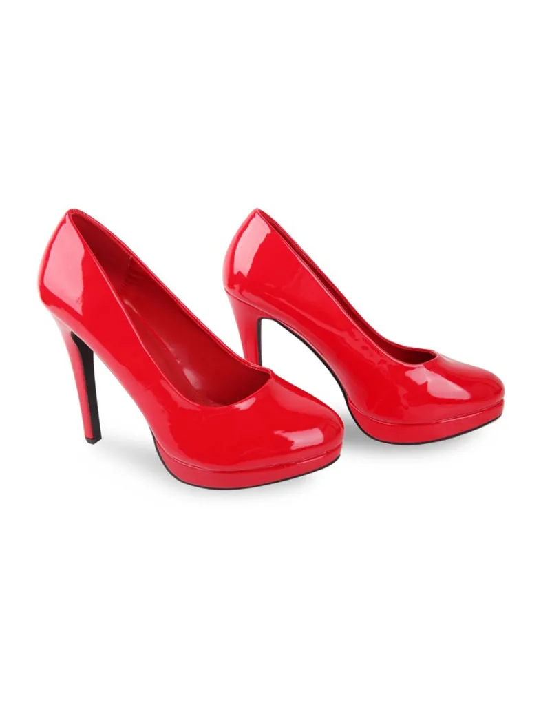 Womens Drag Queen Cross Dresser Round Toe Court Shoes