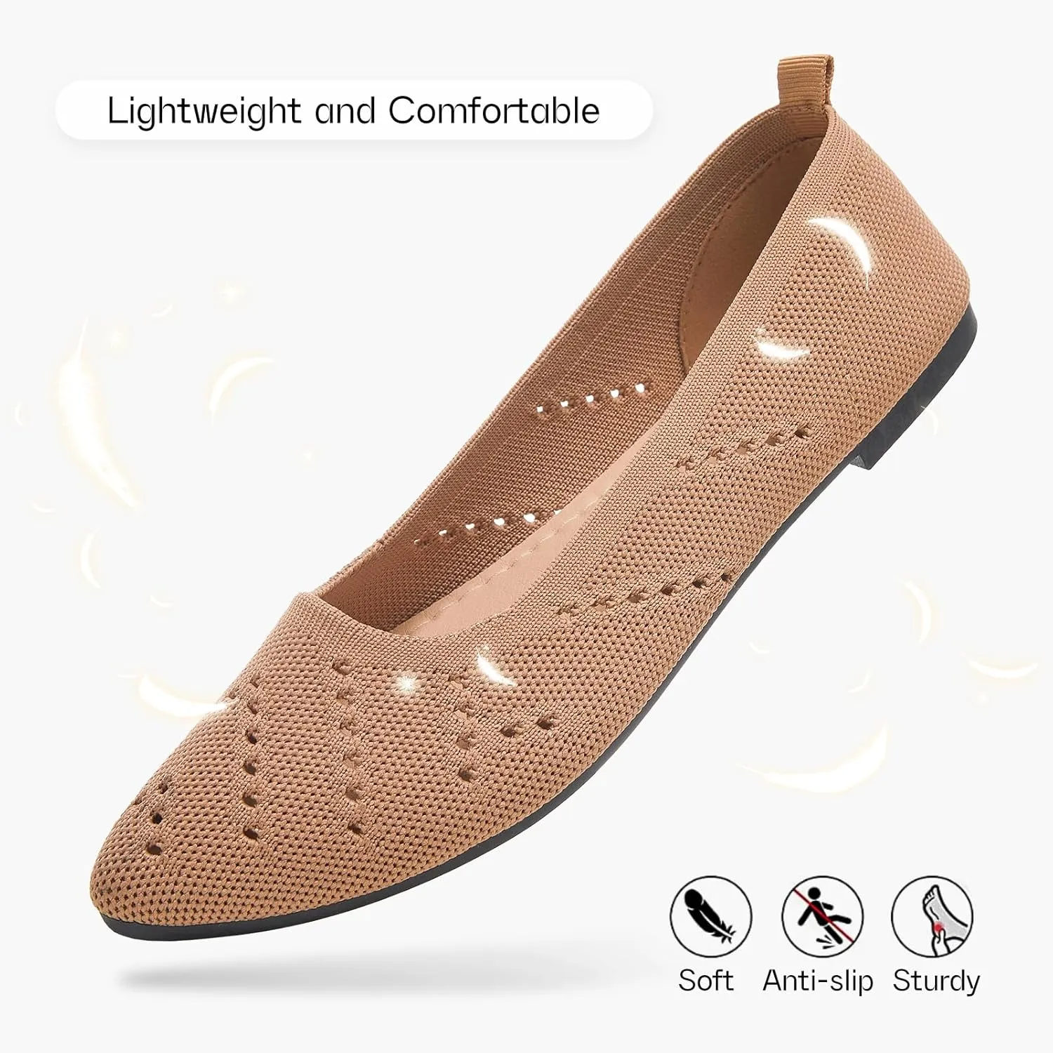 Women’s Flats Shoes Dress Shoes for Women Ballet Flats Dressy Comfortable Pointed Toe Flats Foldable Flats