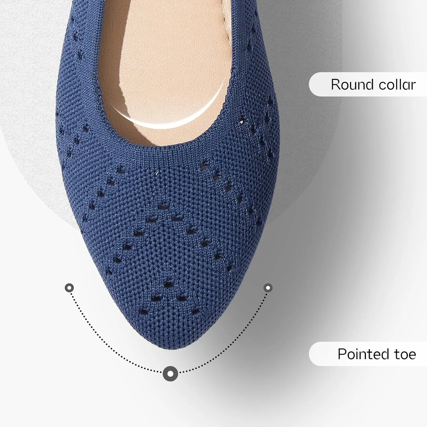 Women’s Flats Shoes Dress Shoes for Women Ballet Flats Dressy Comfortable Pointed Toe Flats Foldable Flats